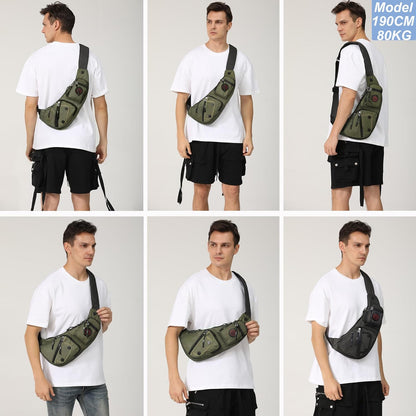 Sling Bag Chest Shoulder Backpack Crossbody Bags Casual Daypack for Men Women