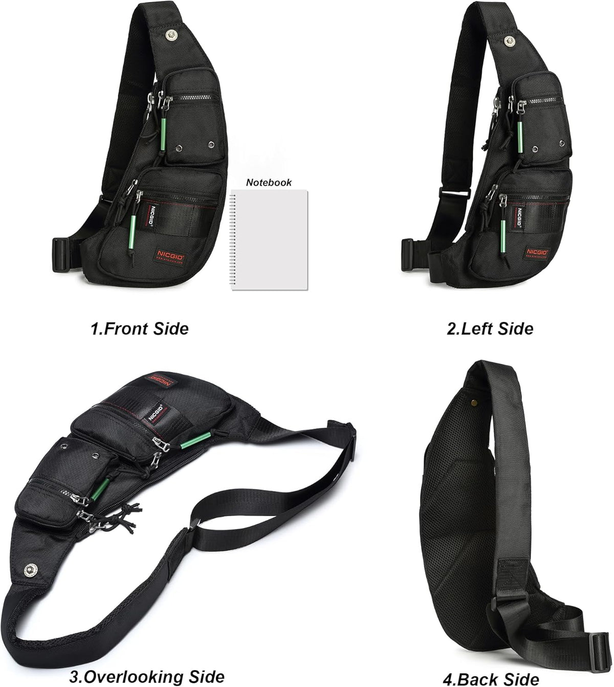 Sling Bag Chest Shoulder Backpack Crossbody Bags Casual Daypack for Men Women