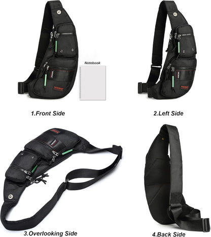 Sling Bag Chest Shoulder Backpack Crossbody Bags Casual Daypack for Men Women