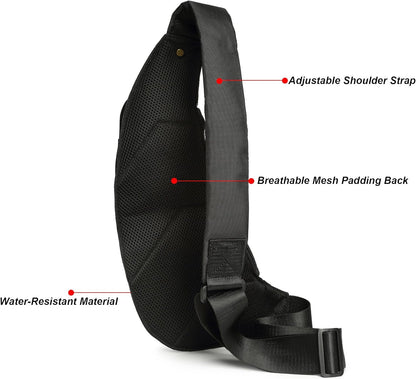 Sling Bag Chest Shoulder Backpack Crossbody Bags Casual Daypack for Men Women