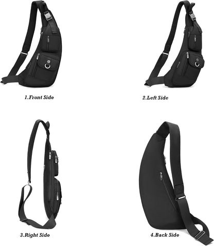 Sling Bag Chest Shoulder Backpack Crossbody Bags Casual Daypack for Men Women