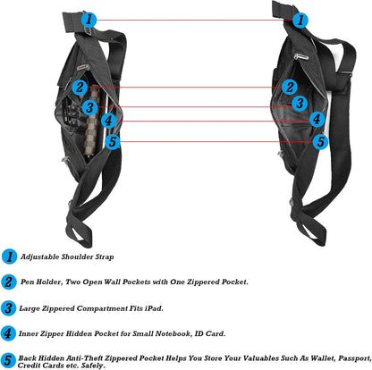 Sling Bag Chest Shoulder Backpack Crossbody Bags Casual Daypack for Men Women