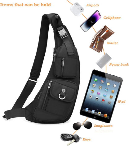 Sling Bag Chest Shoulder Backpack Crossbody Bags Casual Daypack for Men Women