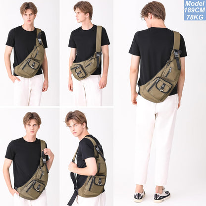 Sling Bag Chest Shoulder Backpack Crossbody Bags Casual Daypack for Men Women