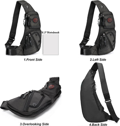 Sling Bag Chest Shoulder Backpack Crossbody Bags Casual Daypack for Men Women