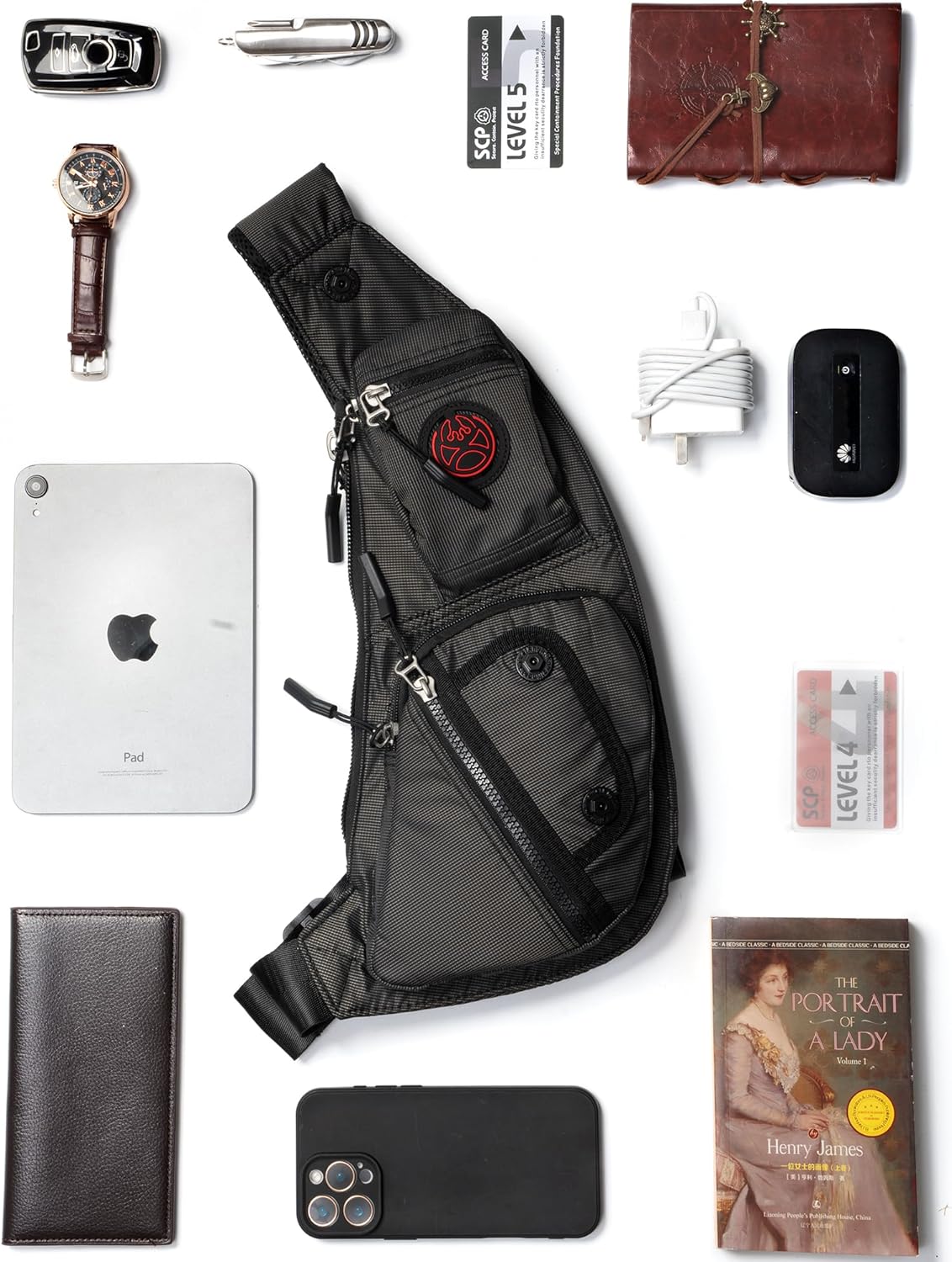 Sling Bag Chest Shoulder Backpack Crossbody Bags Casual Daypack for Men Women