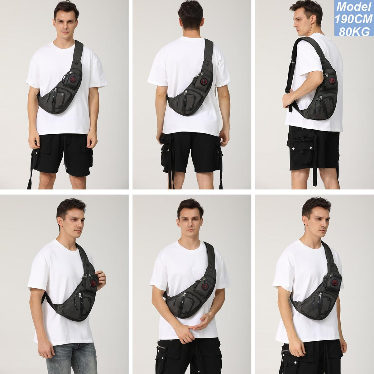Sling Bag Chest Shoulder Backpack Crossbody Bags Casual Daypack for Men Women