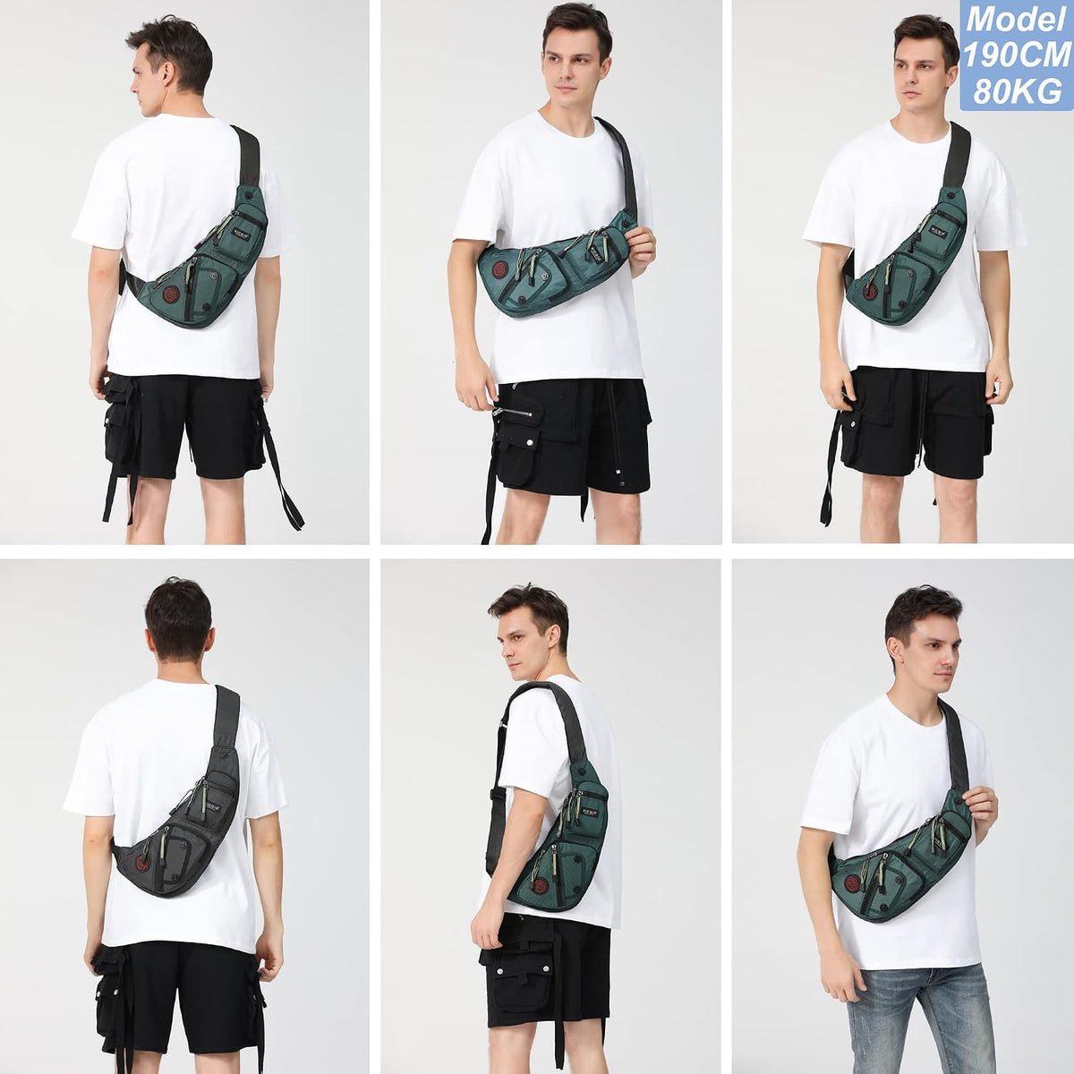 Sling Bag Chest Shoulder Backpack Crossbody Bags Casual Daypack for Men Women