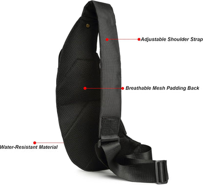 Sling Bag Chest Shoulder Backpack Crossbody Bags Casual Daypack for Men Women