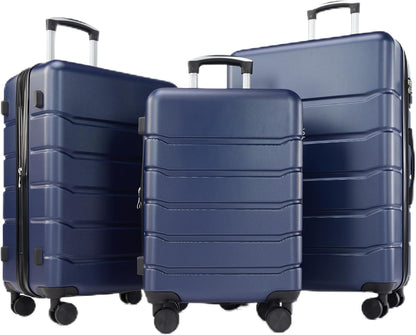 Hardside Carry-On Luggage, Expandable Portable Hardshell Luggage with Spinner Wheels, Lightweight Suitcase TSA Lock, 20 Inch, Black