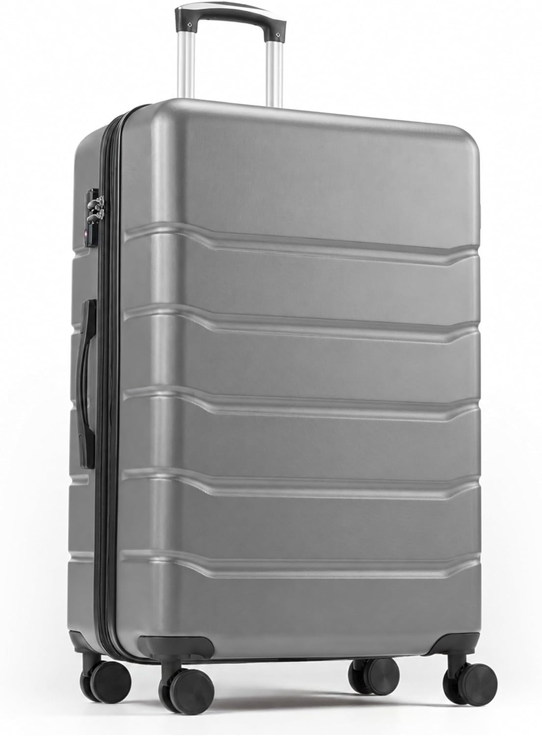 Hardside Carry-On Luggage, Expandable Portable Hardshell Luggage with Spinner Wheels, Lightweight Suitcase TSA Lock, 20 Inch, Black
