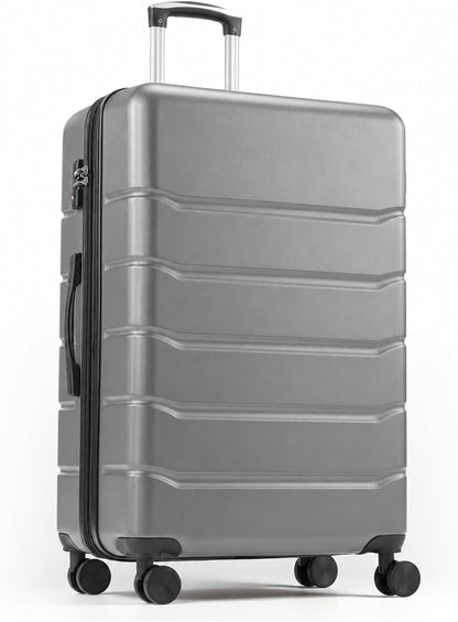 Hardside Carry-On Luggage, Expandable Portable Hardshell Luggage with Spinner Wheels, Lightweight Suitcase TSA Lock, 20 Inch, Black