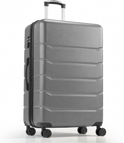 Hardside Carry-On Luggage, Expandable Portable Hardshell Luggage with Spinner Wheels, Lightweight Suitcase TSA Lock, 20 Inch, Black