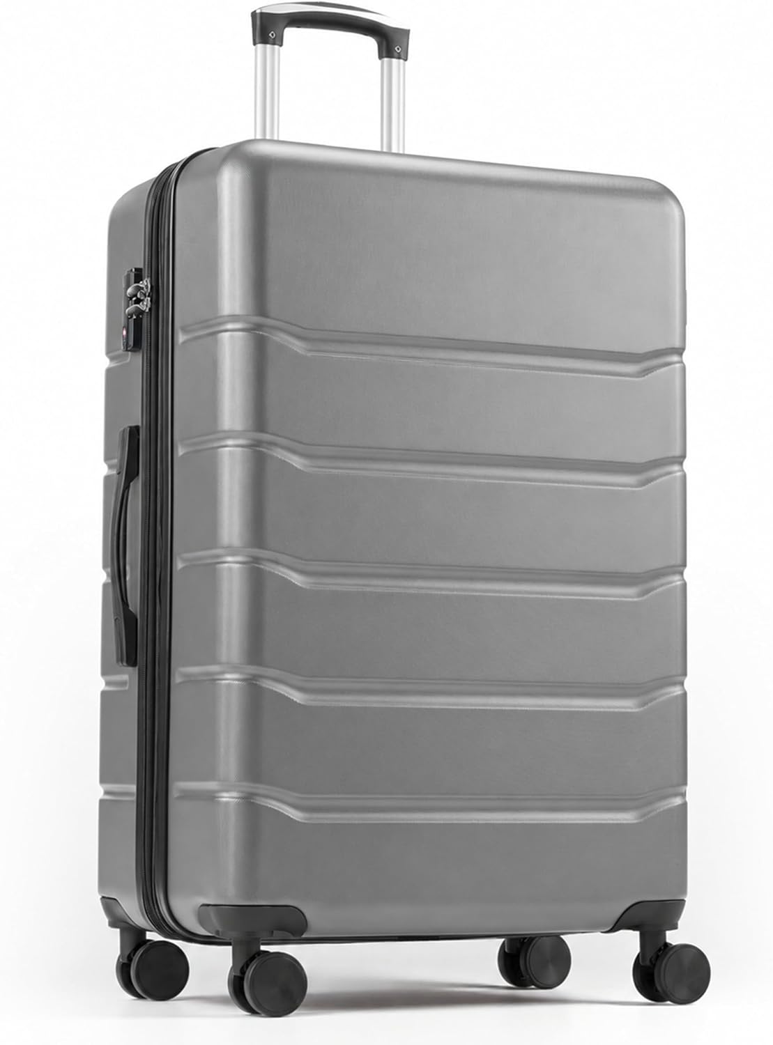 Hardside Carry-On Luggage, Expandable Portable Hardshell Luggage with Spinner Wheels, Lightweight Suitcase TSA Lock, 20 Inch, Black
