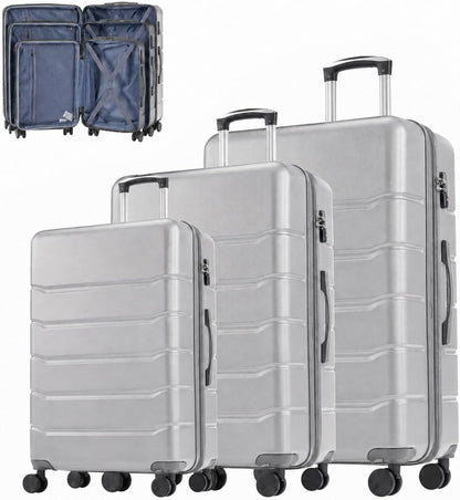 Hardside Carry-On Luggage, Expandable Portable Hardshell Luggage with Spinner Wheels, Lightweight Suitcase TSA Lock, 20 Inch, Black