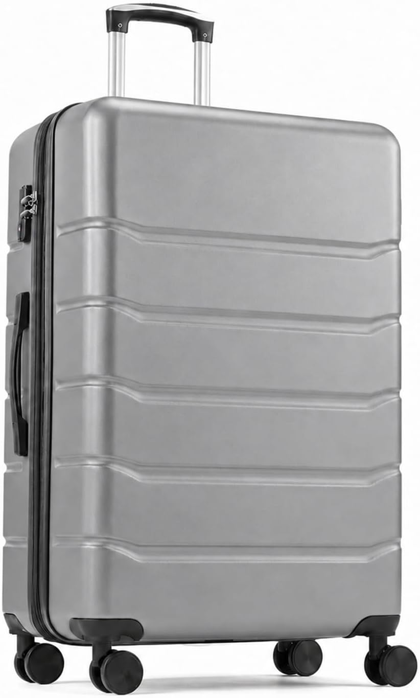 Hardside Carry-On Luggage, Expandable Portable Hardshell Luggage with Spinner Wheels, Lightweight Suitcase TSA Lock, 20 Inch, Black