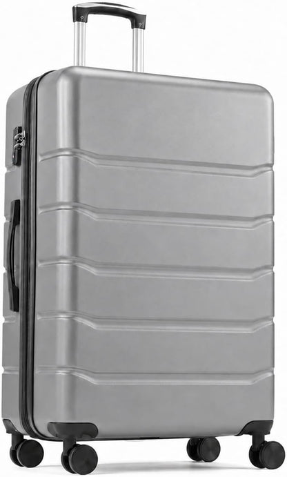 Hardside Carry-On Luggage, Expandable Portable Hardshell Luggage with Spinner Wheels, Lightweight Suitcase TSA Lock, 20 Inch, Black