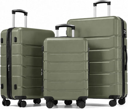 Hardside Carry-On Luggage, Expandable Portable Hardshell Luggage with Spinner Wheels, Lightweight Suitcase TSA Lock, 20 Inch, Black