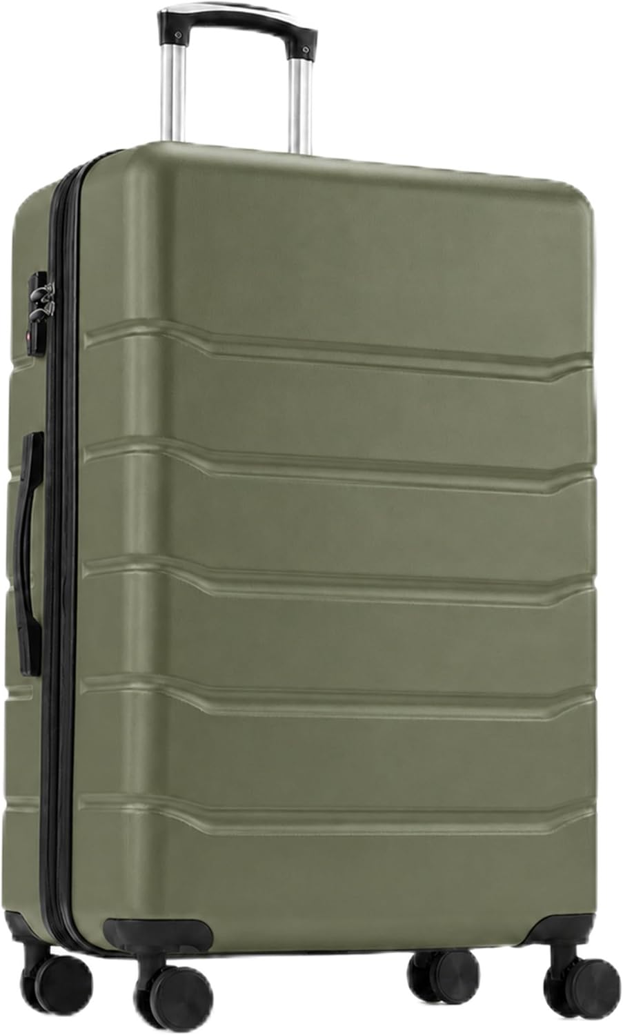 Hardside Carry-On Luggage, Expandable Portable Hardshell Luggage with Spinner Wheels, Lightweight Suitcase TSA Lock, 20 Inch, Black
