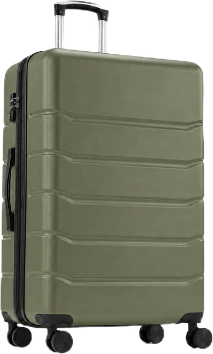Hardside Carry-On Luggage, Expandable Portable Hardshell Luggage with Spinner Wheels, Lightweight Suitcase TSA Lock, 20 Inch, Black
