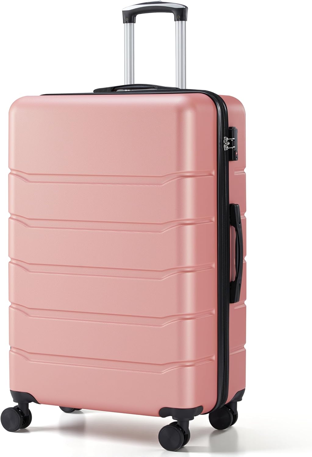 Hardside Carry-On Luggage, Expandable Portable Hardshell Luggage with Spinner Wheels, Lightweight Suitcase TSA Lock, 20 Inch, Black