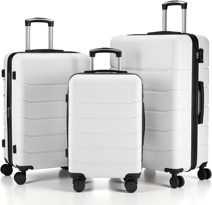 Hardside Carry-On Luggage, Expandable Portable Hardshell Luggage with Spinner Wheels, Lightweight Suitcase TSA Lock, 20 Inch, Black