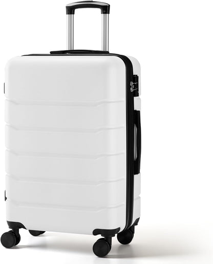 Hardside Carry-On Luggage, Expandable Portable Hardshell Luggage with Spinner Wheels, Lightweight Suitcase TSA Lock, 20 Inch, Black