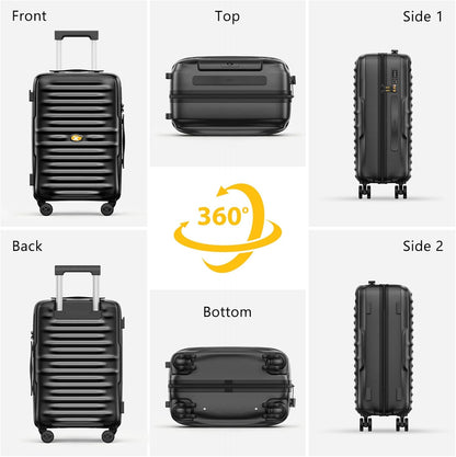 Carry On Luggage 22x14x9 Airline Approved, Hard Suitcases with Spinner Wheels, Polycarbonate Lightweight Luggage, TSA Approved, 20 Inch Carry-On, Blue