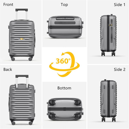 Carry On Luggage 22x14x9 Airline Approved, Hard Suitcases with Spinner Wheels, Polycarbonate Lightweight Luggage, TSA Approved, 20 Inch Carry-On, Blue