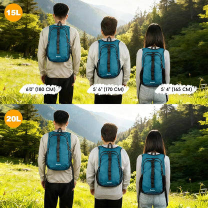 Seektop 15L Small Hiking Backpack for Women Men, Lightweight Hiking Packable Daypack with Phone Pocket for Travel Camping (Beige, 15L)
