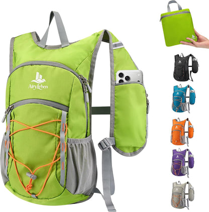 14L Small Hiking Backpack,Lightweight Packable Travel Daypack for Men Women | Quick Phone Pocket, Breathable Material, Water Resistant, Adjustable Straps, Emergency Whistle, Commuting Cycling