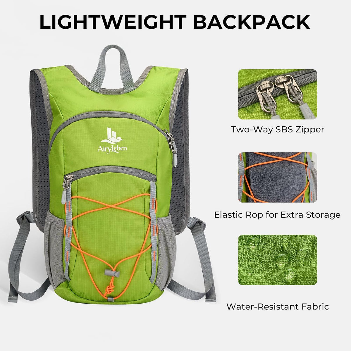 14L Small Hiking Backpack,Lightweight Packable Travel Daypack for Men Women | Quick Phone Pocket, Breathable Material, Water Resistant, Adjustable Straps, Emergency Whistle, Commuting Cycling