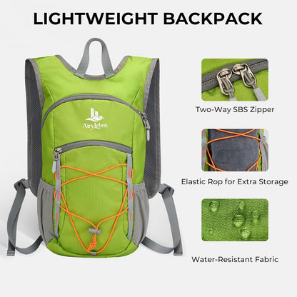 14L Small Hiking Backpack,Lightweight Packable Travel Daypack for Men Women | Quick Phone Pocket, Breathable Material, Water Resistant, Adjustable Straps, Emergency Whistle, Commuting Cycling