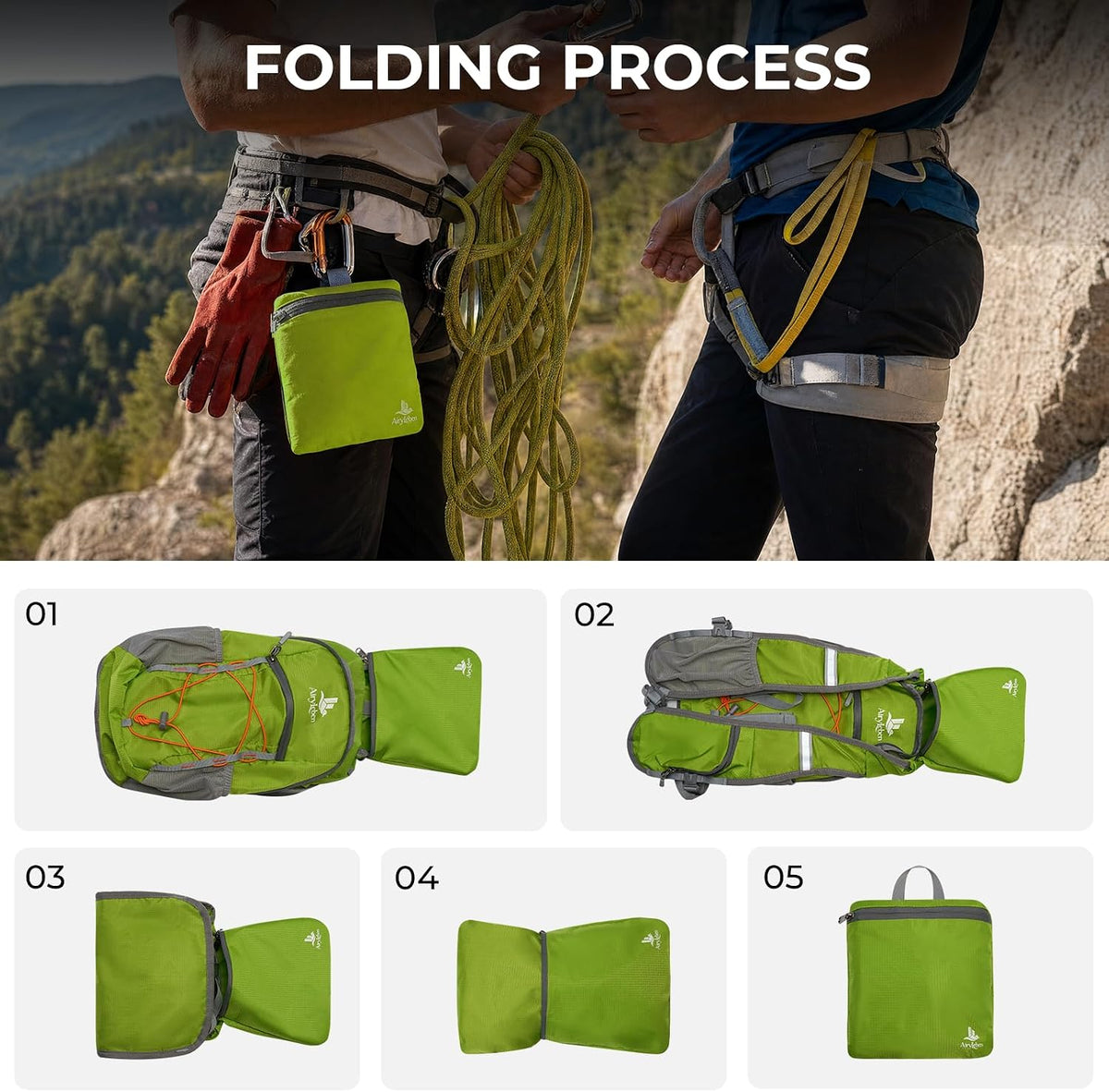 14L Small Hiking Backpack,Lightweight Packable Travel Daypack for Men Women | Quick Phone Pocket, Breathable Material, Water Resistant, Adjustable Straps, Emergency Whistle, Commuting Cycling