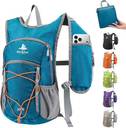 14L Small Hiking Backpack,Lightweight Packable Travel Daypack for Men Women | Quick Phone Pocket, Breathable Material, Water Resistant, Adjustable Straps, Emergency Whistle, Commuting Cycling