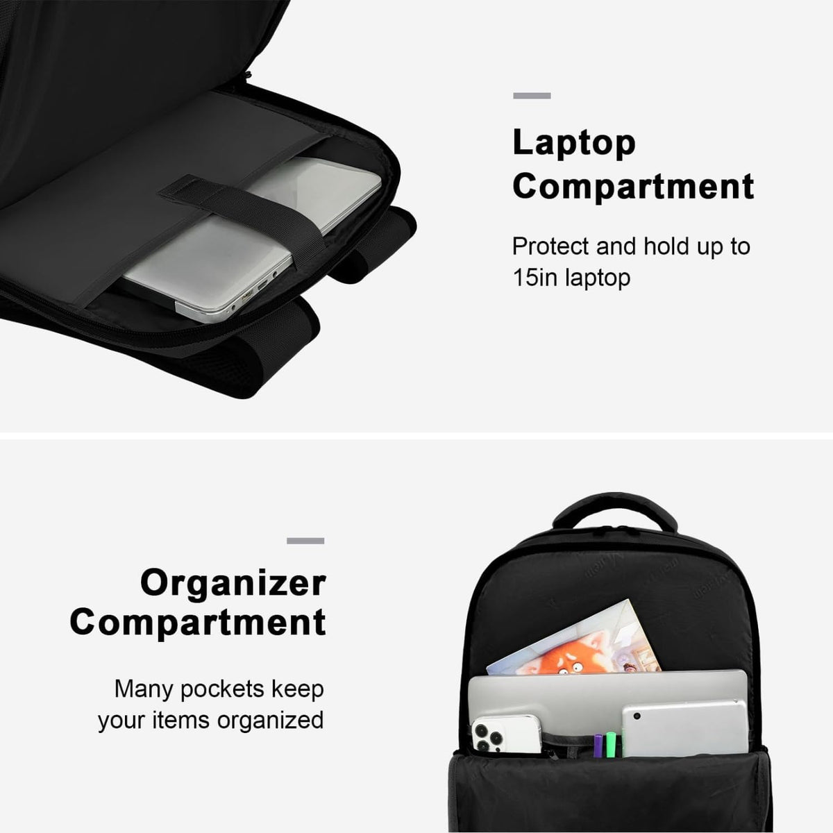 Carry on Travel Laptop Backpack, Large Personal Item Travel Backpack | Flight Approved, Shoe Compartment, Water Resistant, Weekender Overnight Bag, Fit 17 Inch Laptop, Green