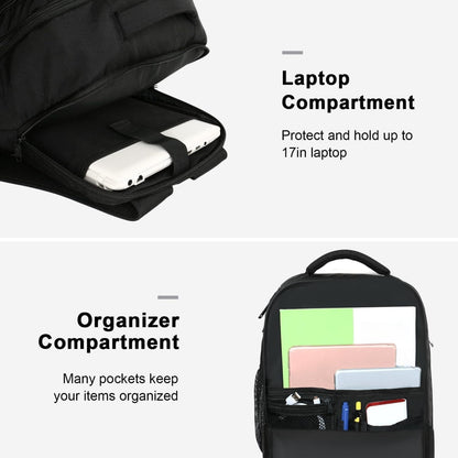 Carry on Travel Laptop Backpack, Large Personal Item Travel Backpack | Flight Approved, Shoe Compartment, Water Resistant, Weekender Overnight Bag, Fit 17 Inch Laptop, Green