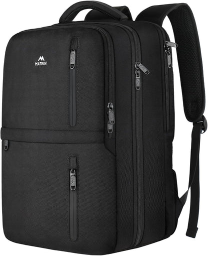 Carry on Travel Laptop Backpack, Large Personal Item Travel Backpack | Flight Approved, Shoe Compartment, Water Resistant, Weekender Overnight Bag, Fit 17 Inch Laptop, Green