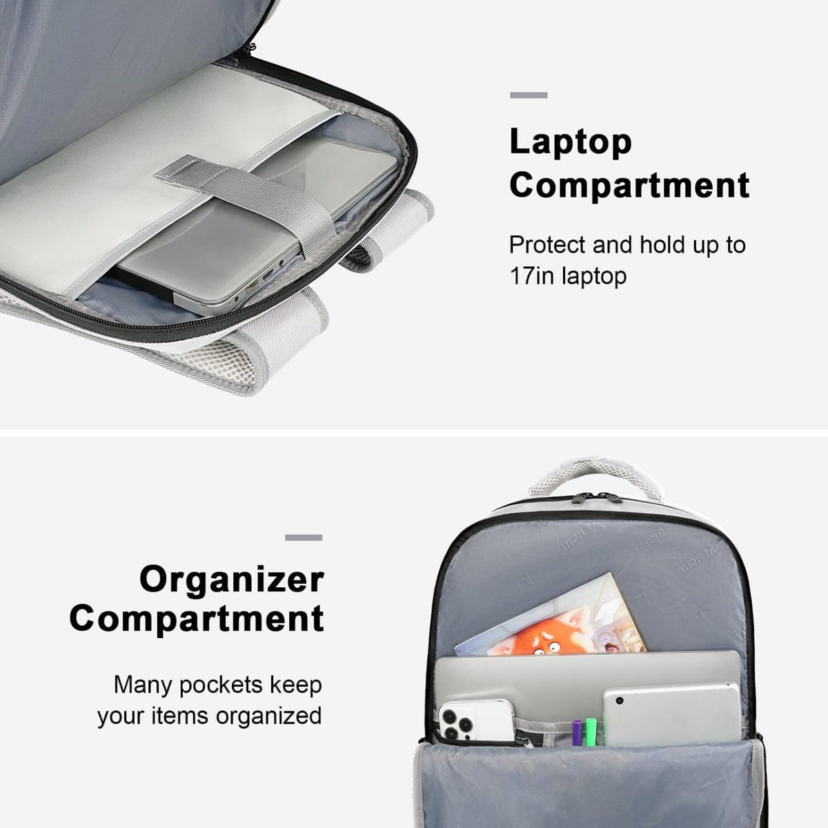 Carry on Travel Laptop Backpack, Large Personal Item Travel Backpack | Flight Approved, Shoe Compartment, Water Resistant, Weekender Overnight Bag, Fit 17 Inch Laptop, Green