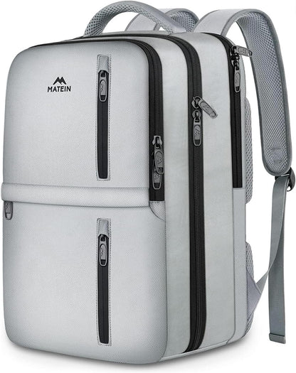 Carry on Travel Laptop Backpack, Large Personal Item Travel Backpack | Flight Approved, Shoe Compartment, Water Resistant, Weekender Overnight Bag, Fit 17 Inch Laptop, Green