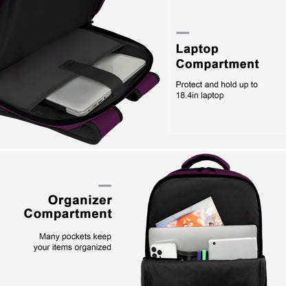 Carry on Travel Laptop Backpack, Large Personal Item Travel Backpack | Flight Approved, Shoe Compartment, Water Resistant, Weekender Overnight Bag, Fit 17 Inch Laptop, Green