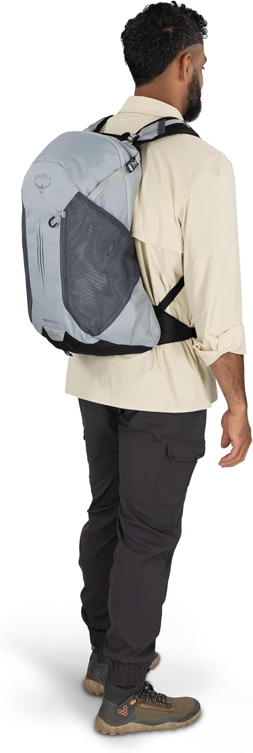 Hikelite LT 30L Hiking Backpack - Lightweight Travel Daypack with Rain Cover for Men and Women, Cascade Blue