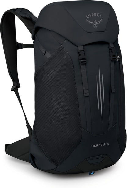 Hikelite LT 30L Hiking Backpack - Lightweight Travel Daypack with Rain Cover for Men and Women, Cascade Blue