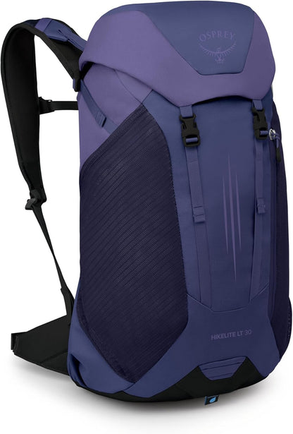 Hikelite LT 30L Hiking Backpack - Lightweight Travel Daypack with Rain Cover for Men and Women, Cascade Blue