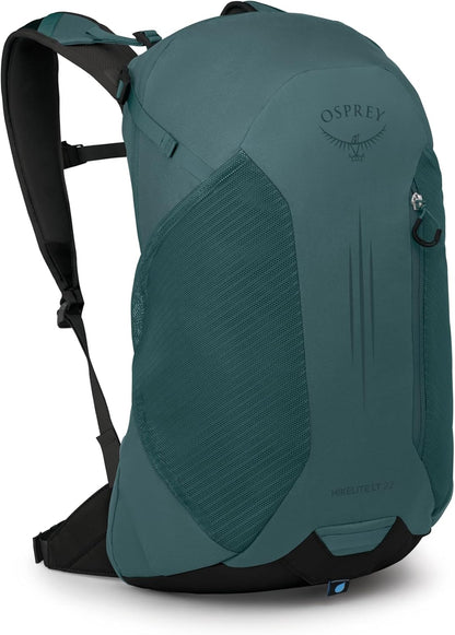 Hikelite LT 30L Hiking Backpack - Lightweight Travel Daypack with Rain Cover for Men and Women, Cascade Blue