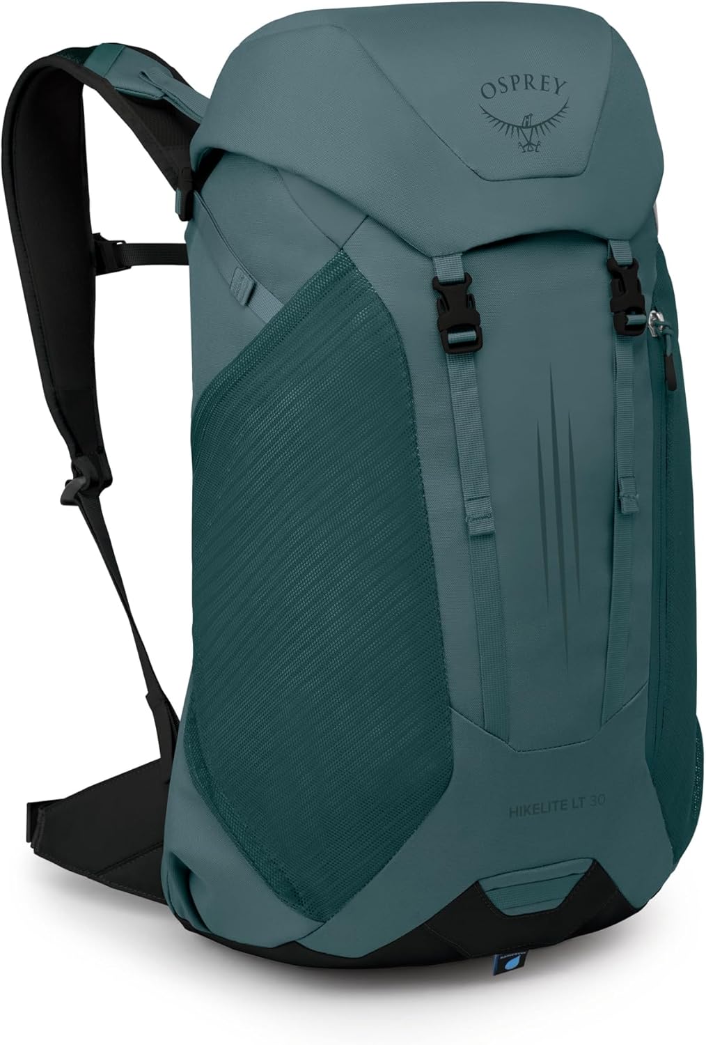 Hikelite LT 30L Hiking Backpack - Lightweight Travel Daypack with Rain Cover for Men and Women, Cascade Blue