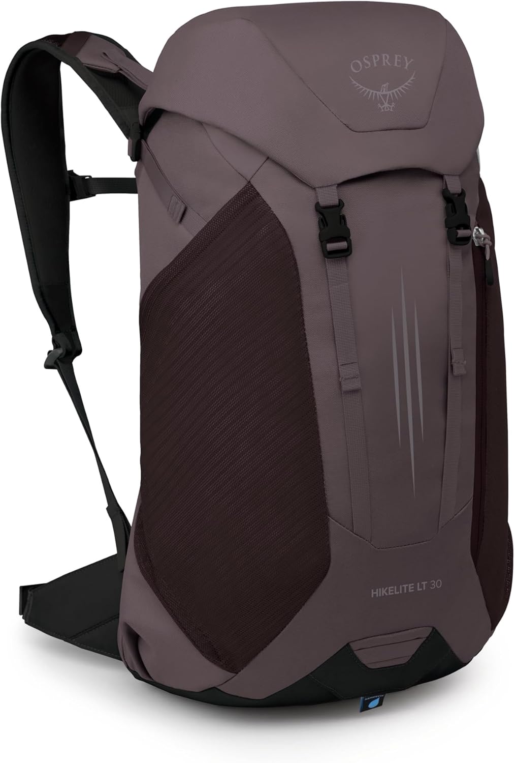 Hikelite LT 30L Hiking Backpack - Lightweight Travel Daypack with Rain Cover for Men and Women, Cascade Blue