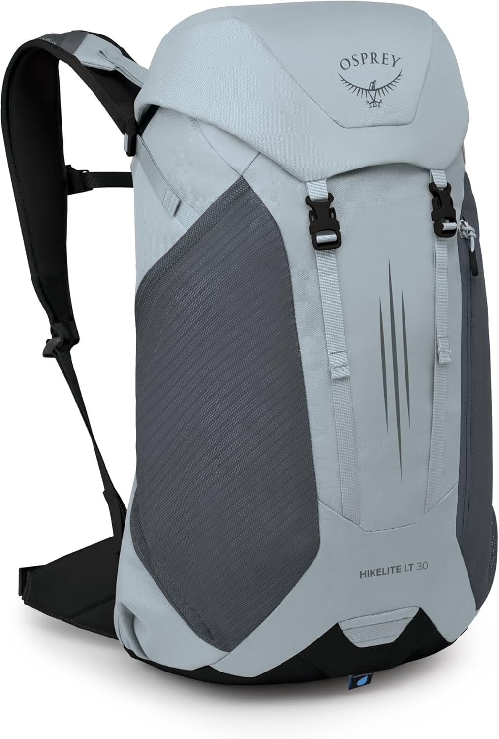 Hikelite LT 30L Hiking Backpack - Lightweight Travel Daypack with Rain Cover for Men and Women, Cascade Blue