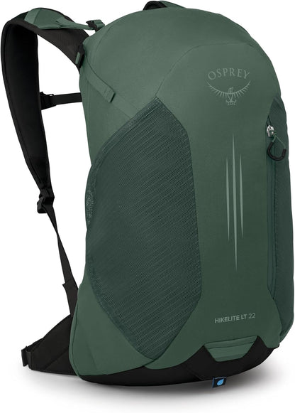 Hikelite LT 30L Hiking Backpack - Lightweight Travel Daypack with Rain Cover for Men and Women, Cascade Blue
