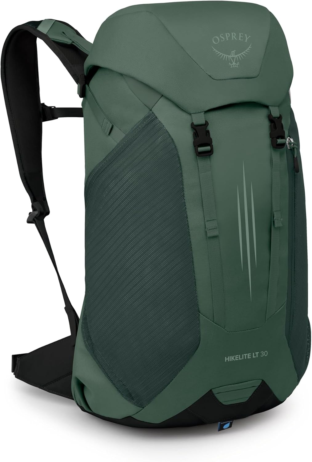 Hikelite LT 30L Hiking Backpack - Lightweight Travel Daypack with Rain Cover for Men and Women, Cascade Blue